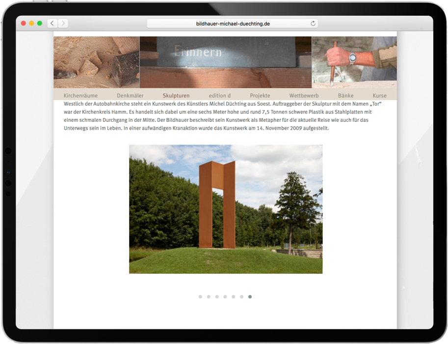 Bildhauer Michael Düchting